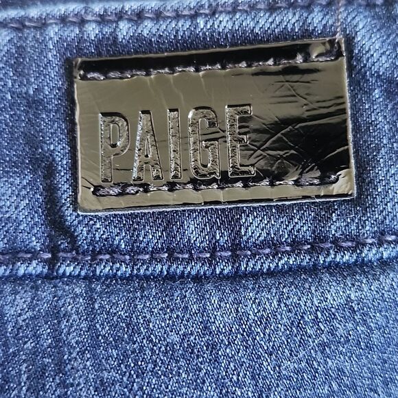Paige Hoxton Straight Lana Navy Blue Wash Denim Jeans, Size 30 - Picture 6 of 11